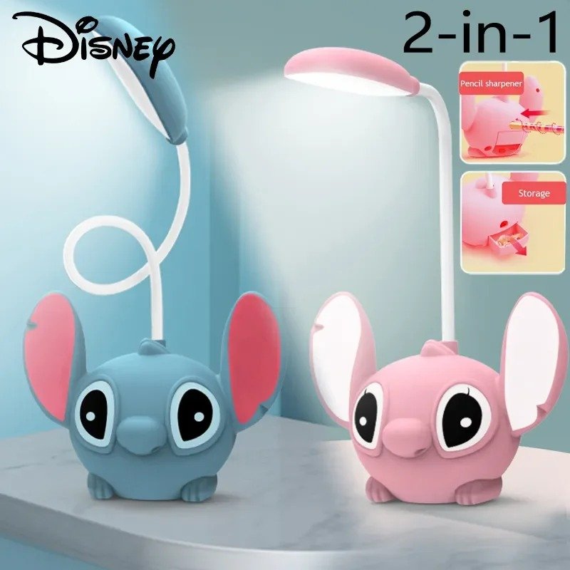 Disney Stitch Night Light Glowing Children Toy Cartoon Lilo&Stitch Small Led Desk Lamp