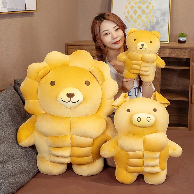 Cute Muscle Body Teddy Bear Plush Toys