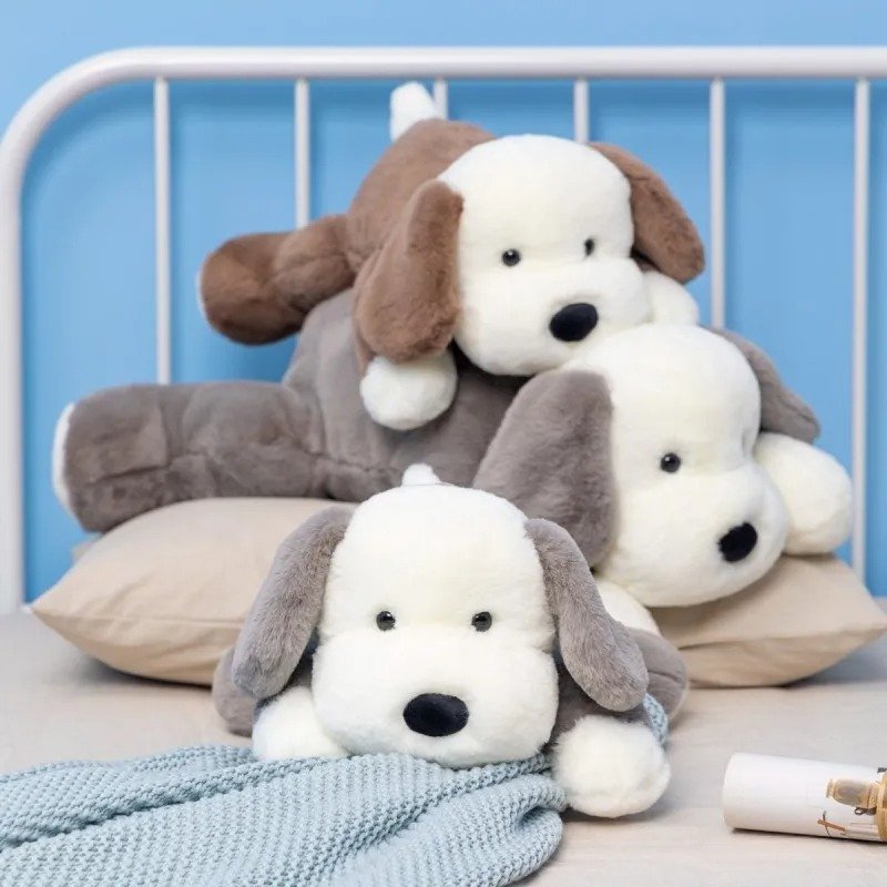 30cm Cut Lying Dog Plush Toys Pillow Stuffed Animal Comfort Soft Dolls Kids