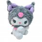 Sanrio Kawaii Kuromi Curly Fur Side Down Plush Toy