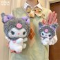 Sanrio Kawaii Kuromi Curly Fur Side Down Plush Toy