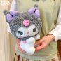 Sanrio Kawaii Kuromi Curly Fur Side Down Plush Toy