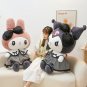 Sanrio Black Kuromi Mymelody Plush Stuffed Dolls Kawaii Cartoon