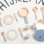 Wooden Play House Kitchenware Set Condiment Bottle Cooking Pot Mini