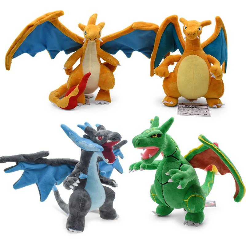 24cm Shiny Charizard Plush Toys Pokemon XY Fire Dragon Anime Movies Posket Monster Stuffed Toy