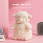 27x18cm Sheep Bleating Series Standing Posture Cherry Blossom Sheep Plush Doll