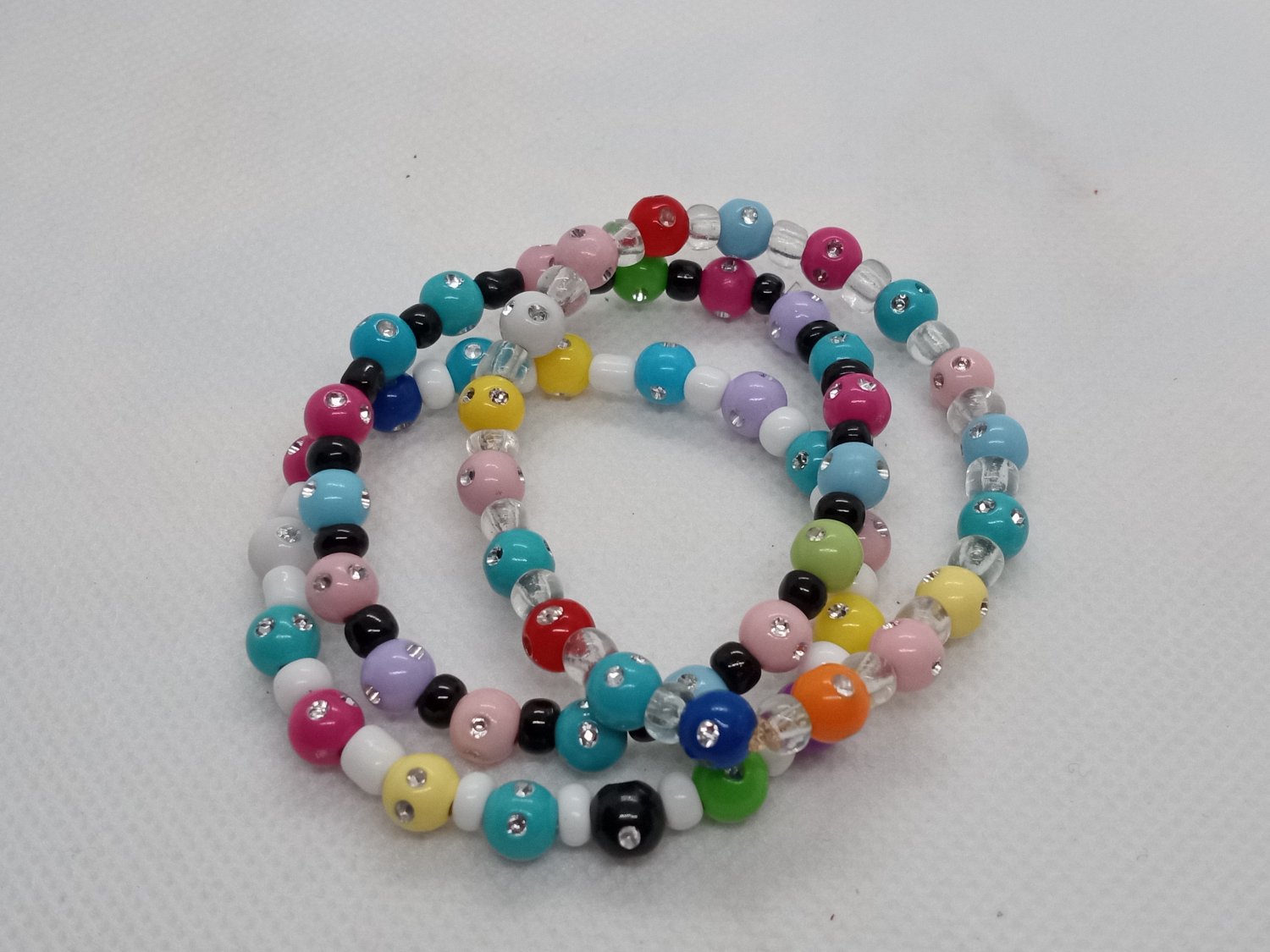 Little Girl's Multicolor Stretchy Bracelets Set of 3