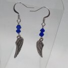 Blue Angel Wings Handmade Dangle Earrings