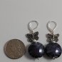 Silver tone Butterfly Handmade Dangle Earrings