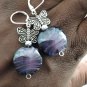 Silver tone Butterfly Handmade Dangle Earrings