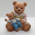 Mama with Baby Boy Bear Ceramic Vintage HOMCO Figures