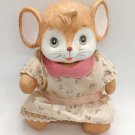Homco Girl Country Mouse Set Movable Arms Legs HOMCO Home Interiors Figurines