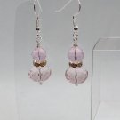 Handmade Earrings for Women's Homemade Earrings Pink Beaded Drop Dangle Earrings
