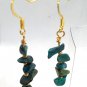 Green Stone Chip Handmade Dangle Earrings