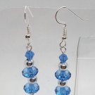 Handmade Earrings for Women's Homemade Earrings Blue and Silver Dangle Earrings