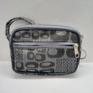 Gray Double Zipper Wristlet Wallet Purse