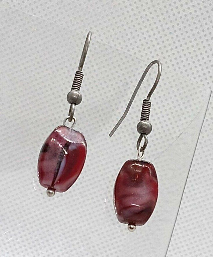 Handmade Raisin Purple Petit Dangle Earrings