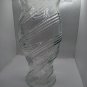 Vintage FTD Clear Glass Spiral Pattern Flower Vase- 8 Inches Tall