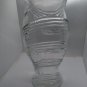Vintage FTD Clear Glass Spiral Pattern Flower Vase- 8 Inches Tall