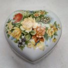 Yellow Roses Valentine Heart Shaped Trinket Box
