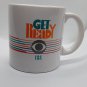 Vintage Kmart CBS Television Ceramic Mug Get Ready Rainbow Promo Coffee Cup 80s