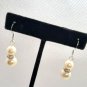 Handmade Glass Pearl Off-White Wedding Style Dangle Earrings