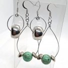 Handmade Beaded Hoop Earrings Lot of 2pr