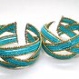 Turquoise Beaded Cuff Bracelet Handmade Homemade for Women