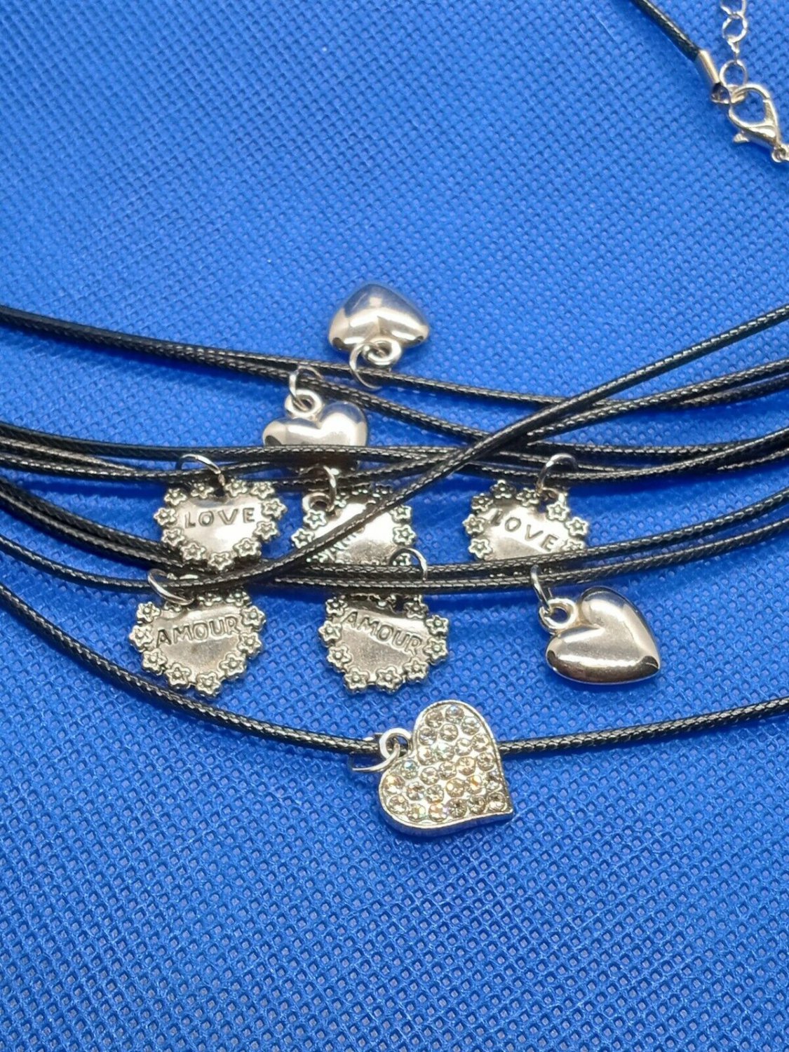 Silver tone Heart Charm Handmade Necklace