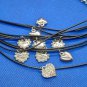 Silver tone Heart Charm Handmade Necklace