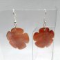 Handmade Carved Shell Flower Necklace and Earrings Set For Women