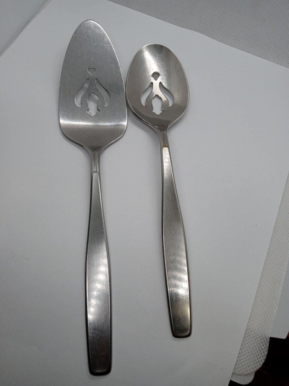 2 Rogers Cutlery Co Creation Pattern Stainless Steel Serving Pieces