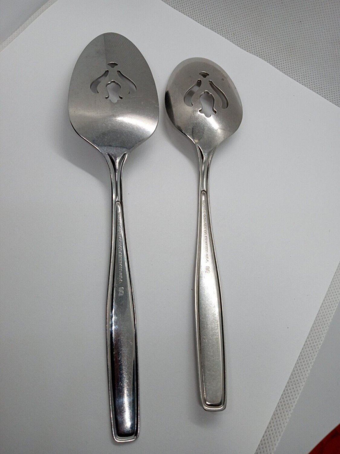 2 Rogers Cutlery Co Creation Pattern Stainless Steel Serving Pieces