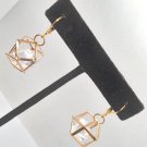 Caged Diamond Handmade Fashion Dangle Earrings for Women Homemade Jewelry Earrin Caged Diamond Handmade Fashion Dangle Earrings for Women Homemade Jewelry Earrin