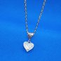 Gold Tone Heart Necklace Handmade