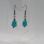 Natural Turquoise Nugget Handmade Dangle Earrings