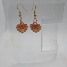 Love Amour Heart Handmade Earrings Gold tone