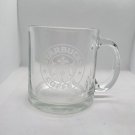 Starbucks Clear Glass Coffee Cup Mug 12 oz Etched Siren Mermaid Logo Made in USA