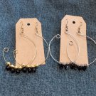 Homemade Beaded Drop Dangle Hoop Earrings For Women lot of 2