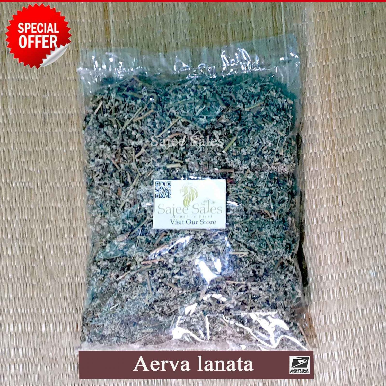 Aerva lanata Polpala Herbal Tea Organic Ceylon Natural 100% Dried Pure herb bag