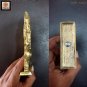 Lord Ganesha Brass Hindu India Statue Gold Holy Sculpture Collectible Gift
