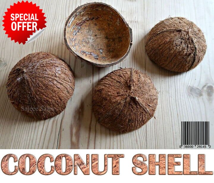100Pcs Quality Coconut Shell Bowl 100% Eco Natural Halves Home Decor Free Ship