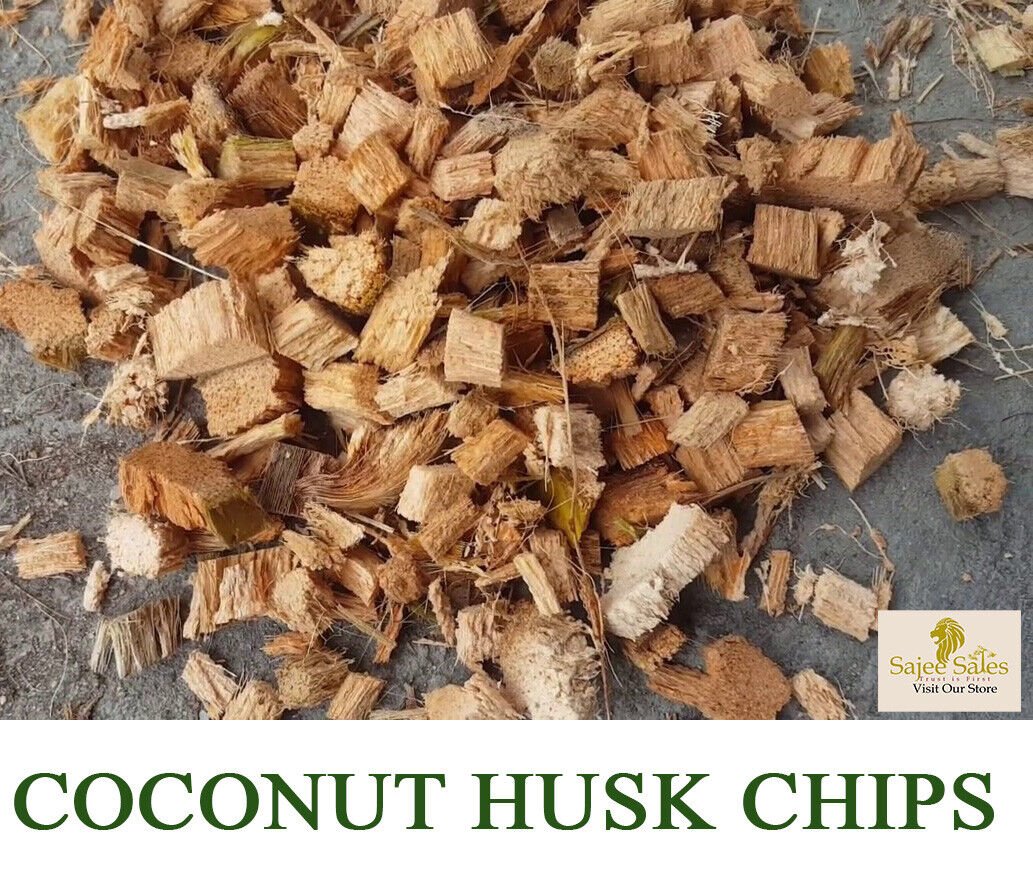 Coconut Husk Chips - 450g  | 100% Organic Growing Media Orchid & Anthurium Plant