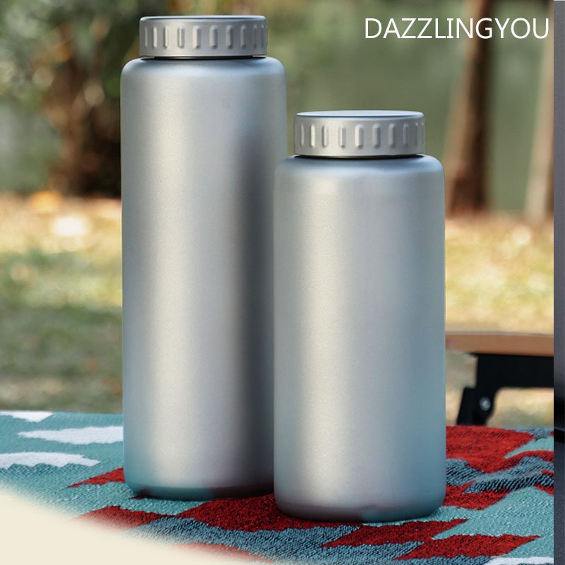 Pure Titanium Water Bottles Coffee Tea Flasks Portable Outdoor Camping Hiking Travel Gear EDC Tools