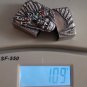 Indian chief relief handmade gemstone 109g S925 Sterling Silver kerosene lighter