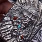 Indian chief relief handmade gemstone 109g S925 Sterling Silver kerosene lighter