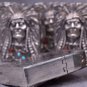 Indian chief relief handmade gemstone 96g S925 Sterling Silver kerosene lighter