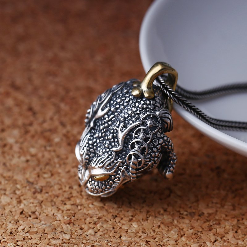EDC 925 Silver with Brass Knife Beads A Pendant Paracord Outdoor DIY Decorations