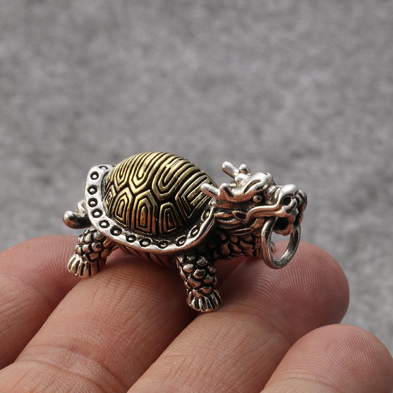 EDC 925 Silver with Brass Knife Beads Pendant - Your Essential Outdoor Companion!