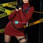 Women Ada Wong Cosplay Costume Sweater Dress Set with Gloves